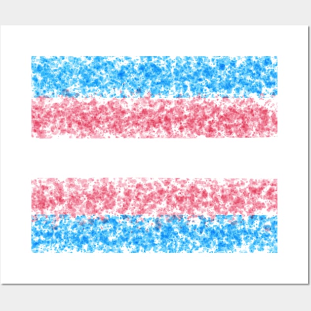 Trans Flag Painted Design Wall Art by PurposelyDesigned